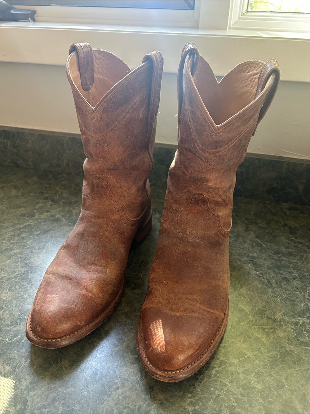 Tecovas Brown Leather Men’s Western Pull-On Boots